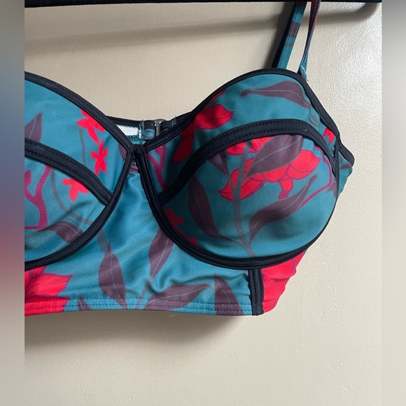 ModCloth Anthropologie Bikini Top Removable Straps Floral size L - Picture 4 of 9